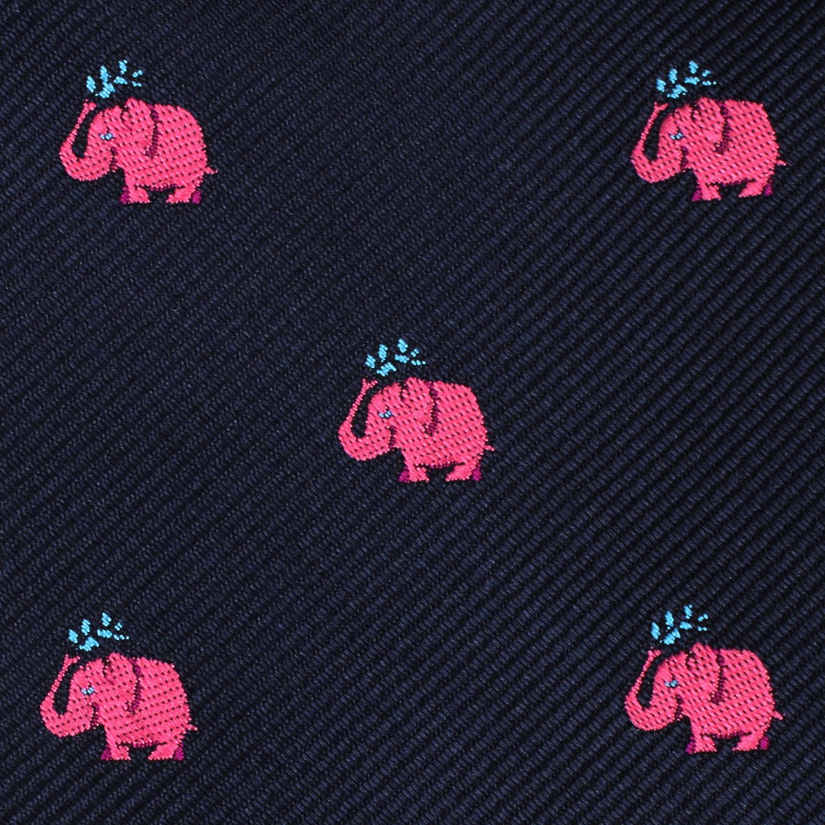 Pink Water Elephant Skinny Tie