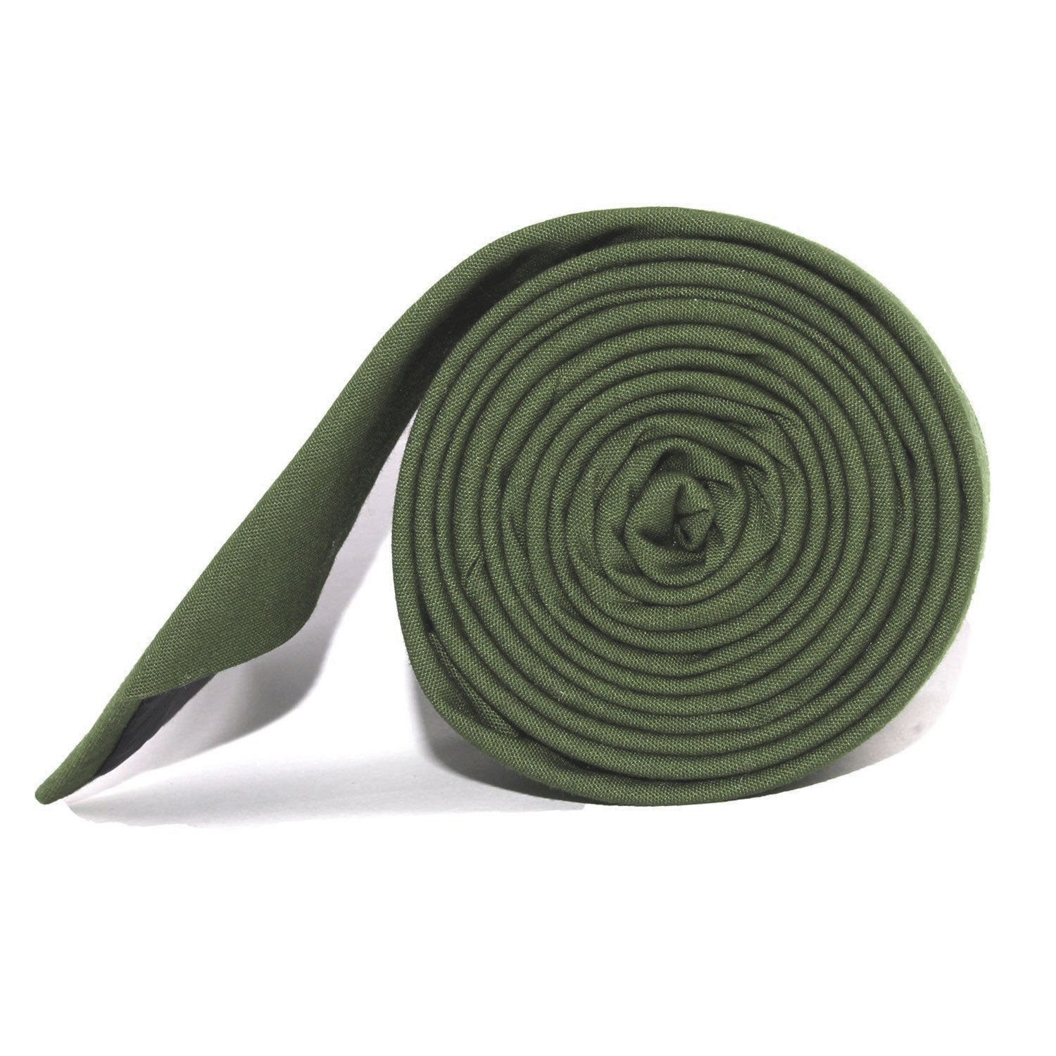 Army Green Cotton Necktie