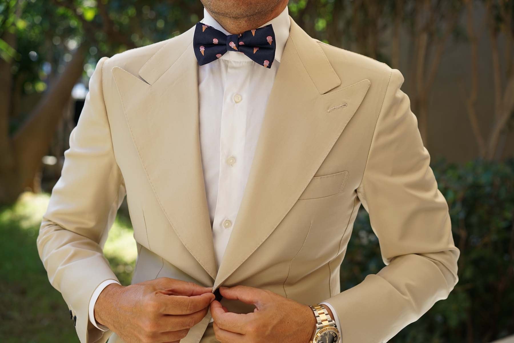 Strawberry Ice Cream Bow Tie