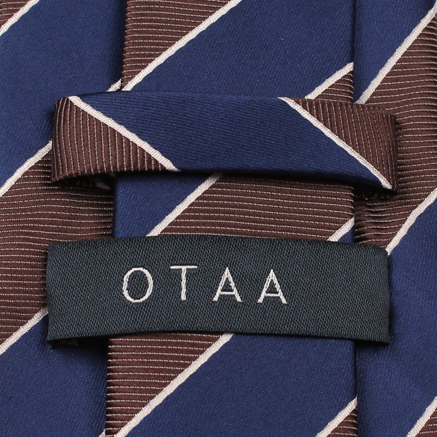 Navy Blue Black White Diagonal Tie