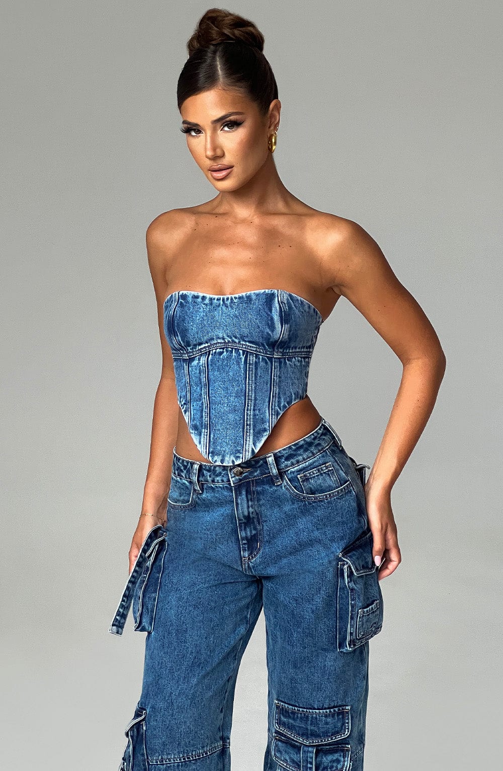 Yasie Corset - Dark Wash