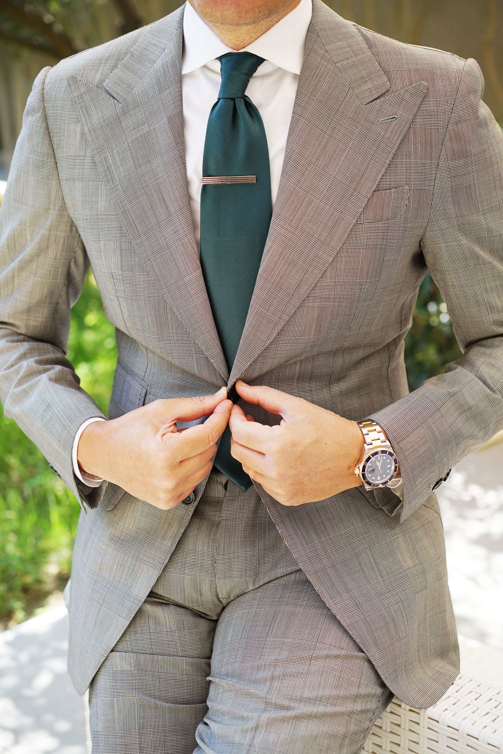 Logan Silver and Black Tie Bar