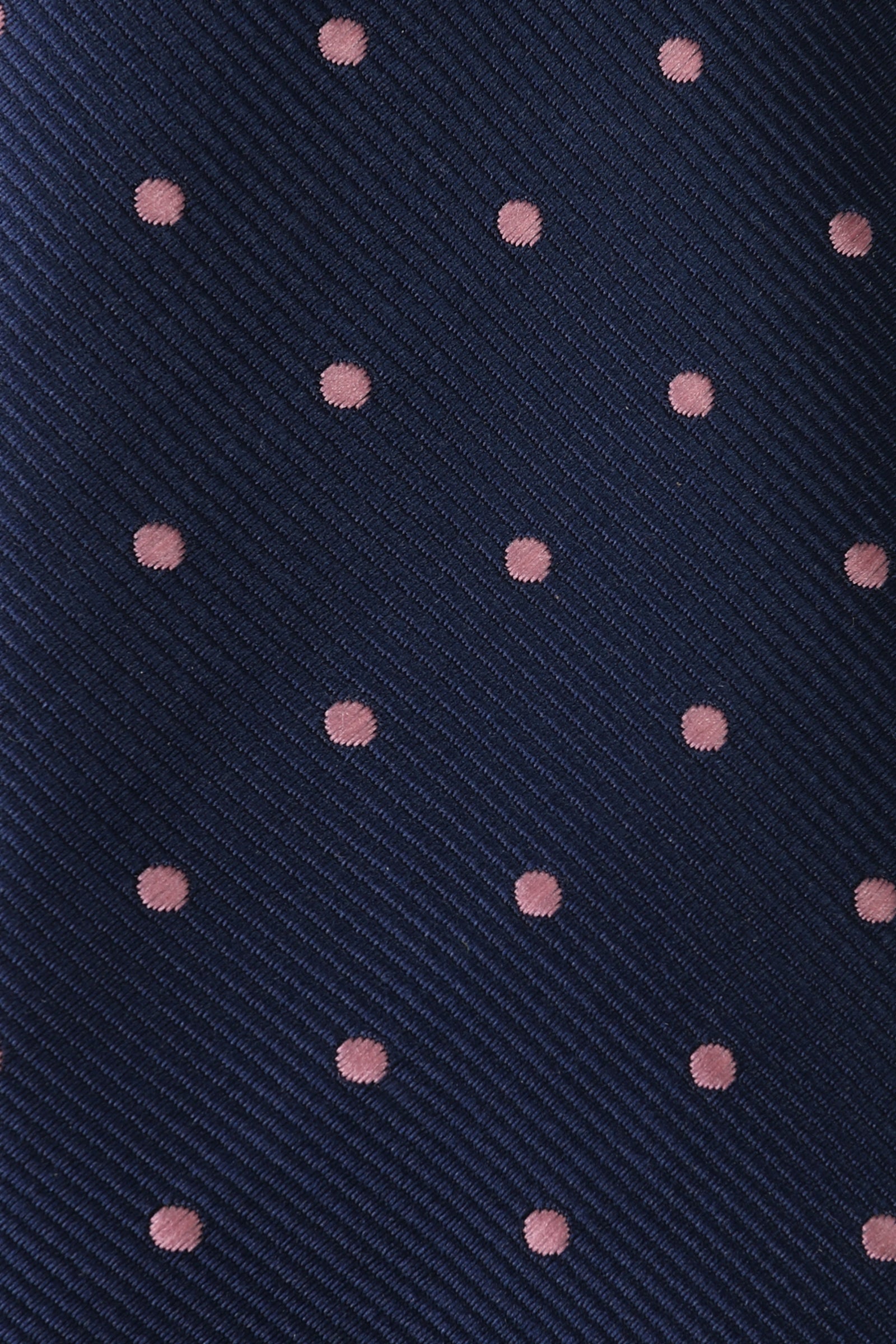 Navy Blue With Pink Polka Dots Kids Necktie