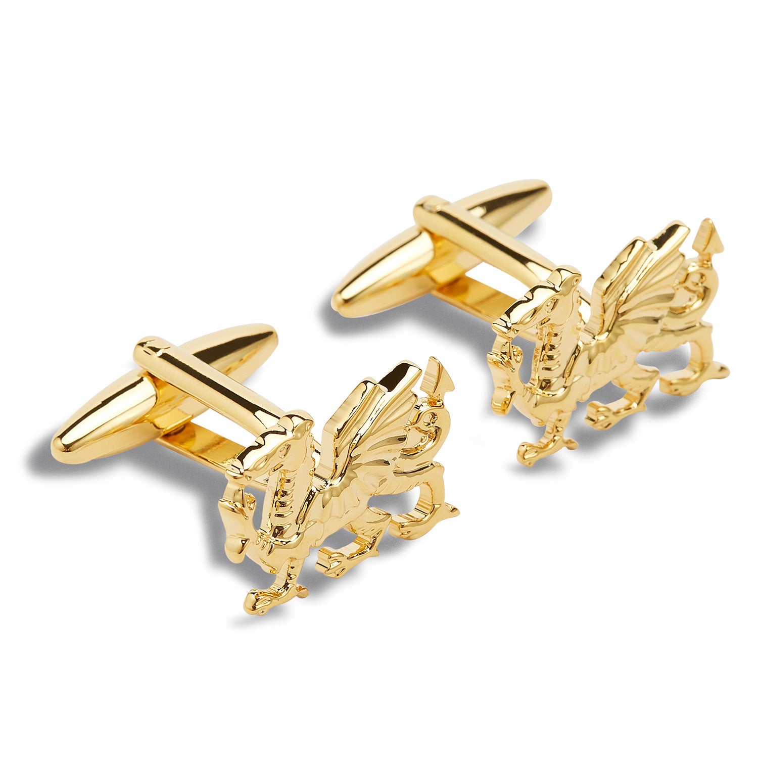 Antique Gold Welsh Dragon Cufflinks