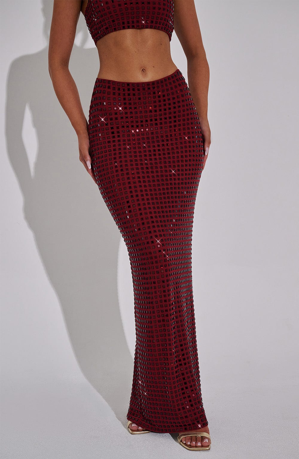 Dimity Maxi Skirt - Wine