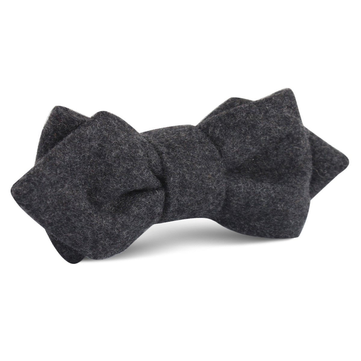 Charcoal Grey Dorset Wool Diamond Bow Tie