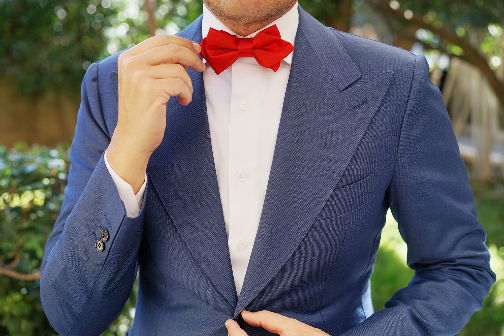 Red Maroon Diamond Bow Tie