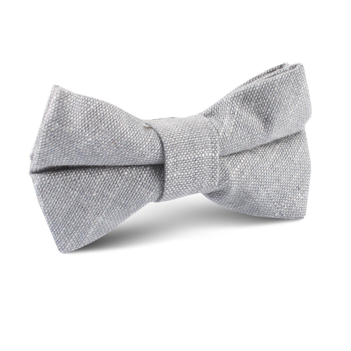 Grey Worm Slub Linen Kids Bow Tie