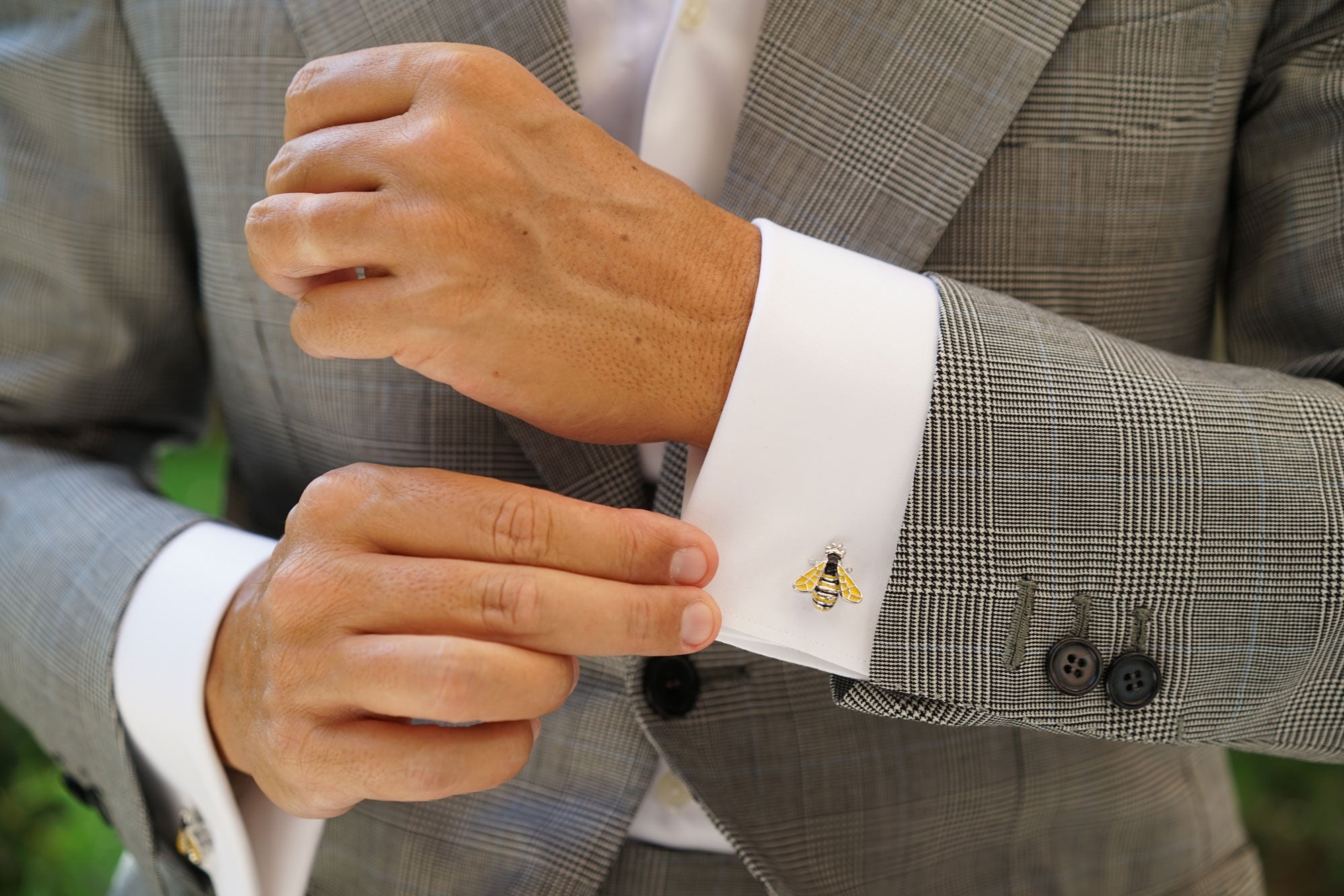 Yellow Bumble Bee Cufflinks