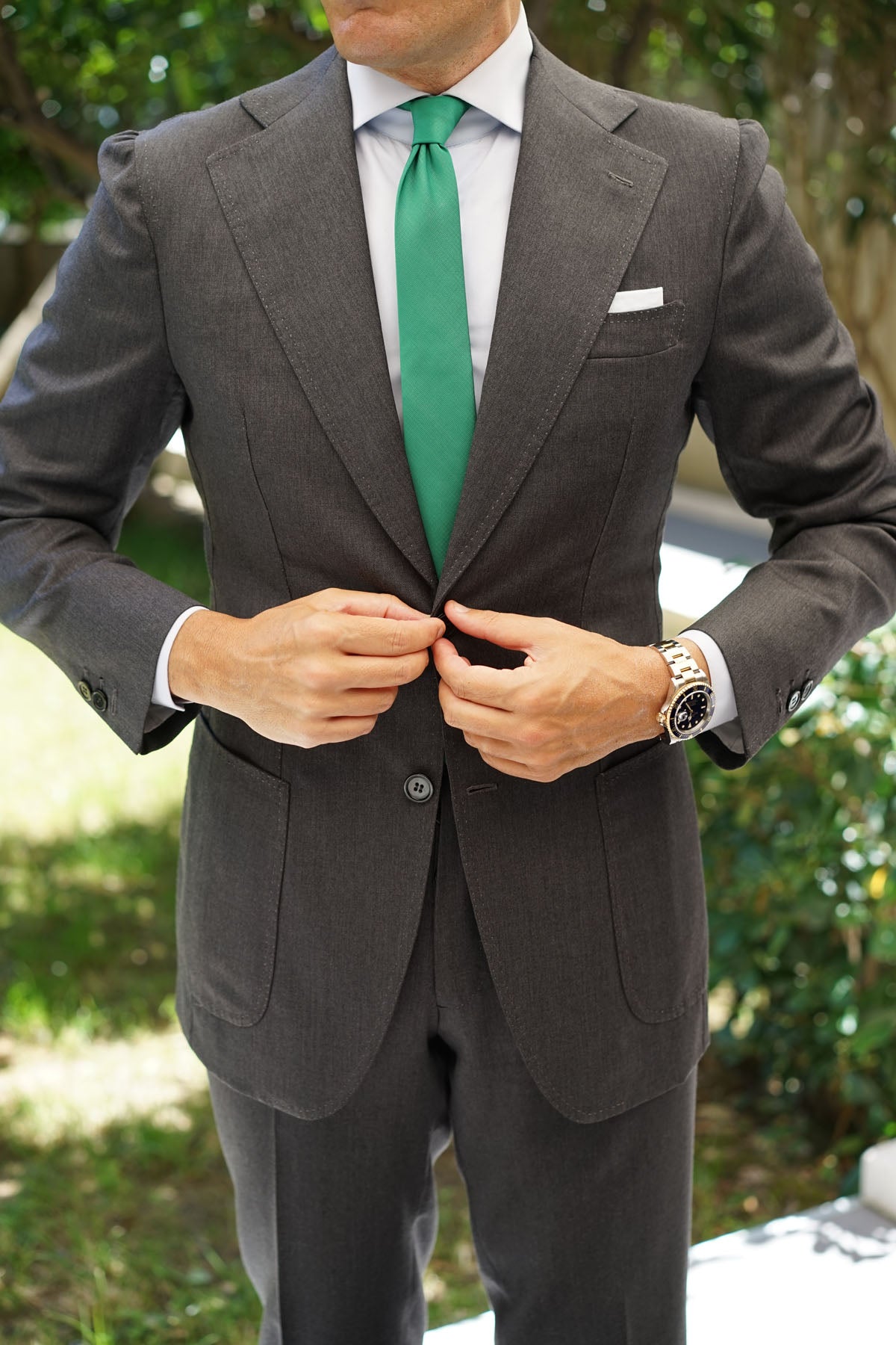 Brazilian Green Skinny Tie