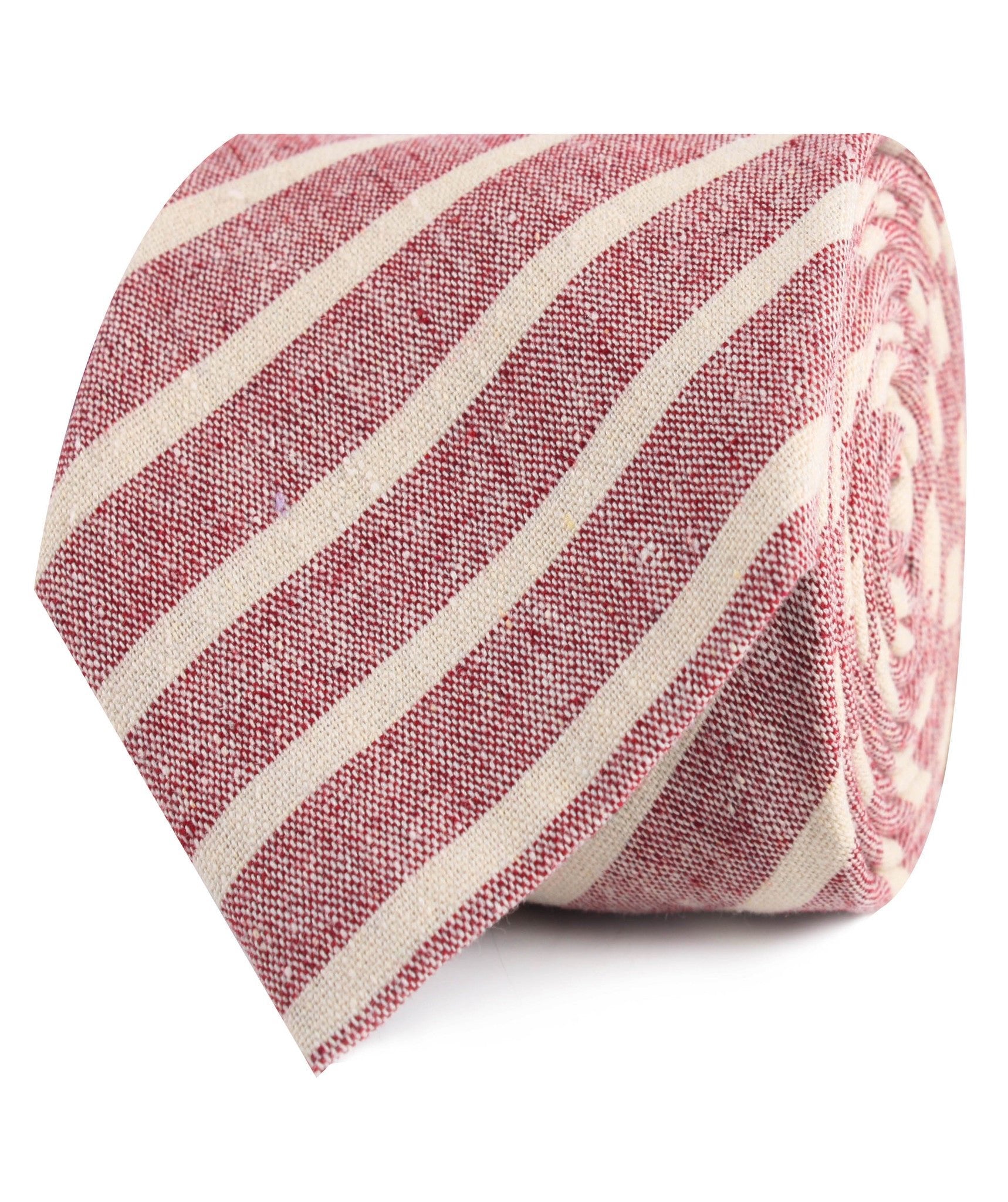 Turkish Delight Red Stripe Linen Tie