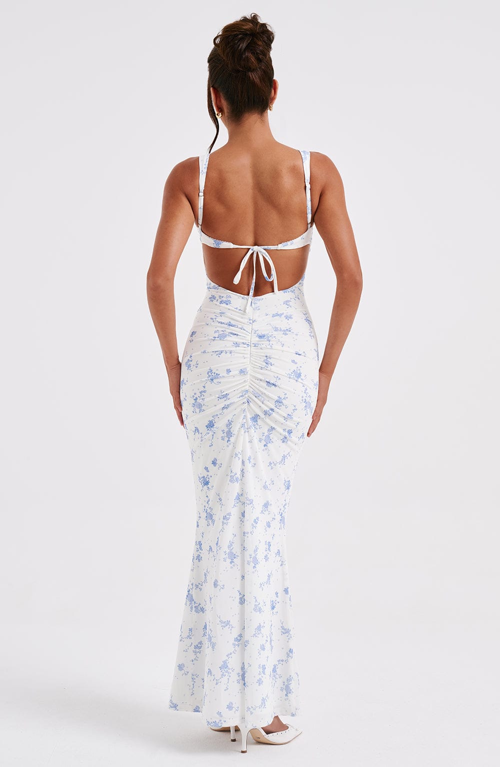 Caoimhe Maxi Dress - Blue Ditsy Print