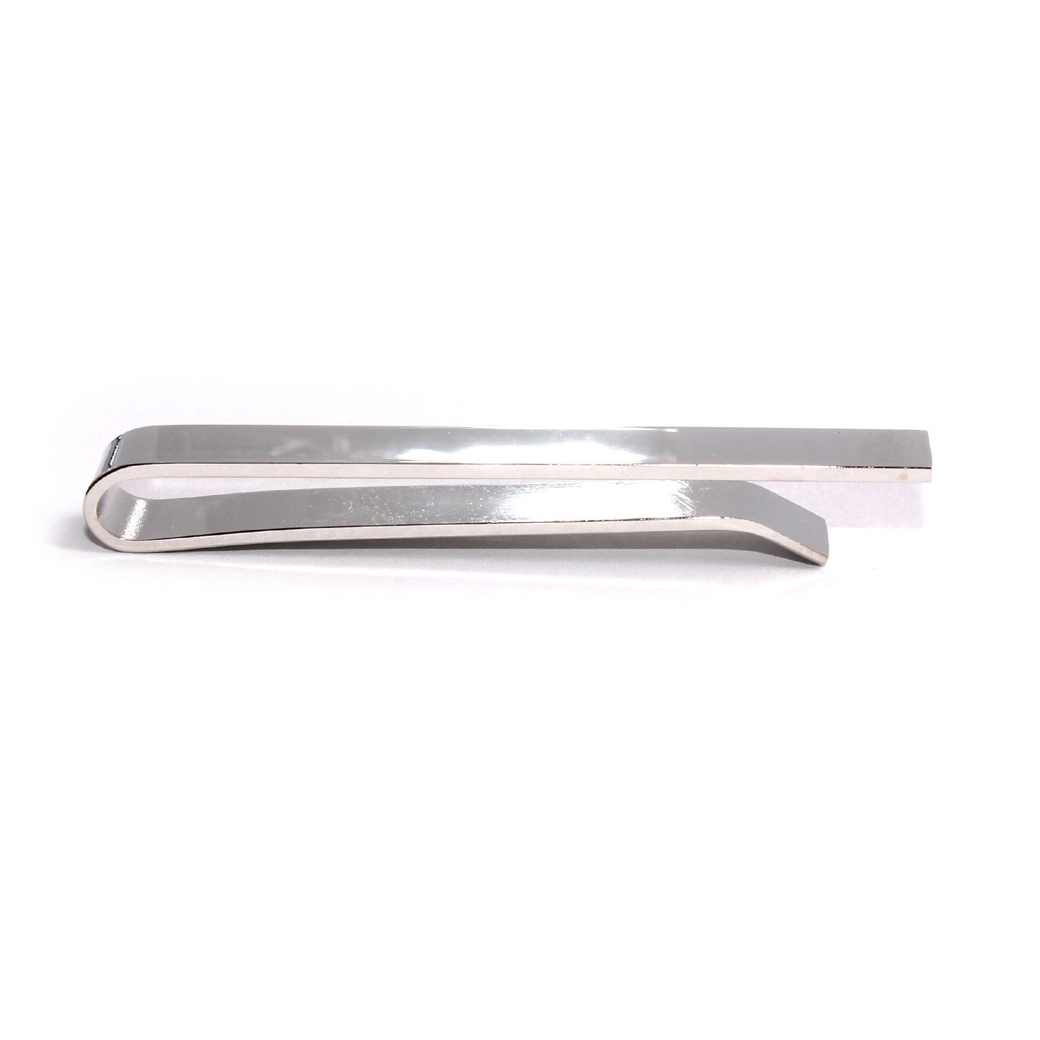 Shining Silver Square Clasp Tie Bar