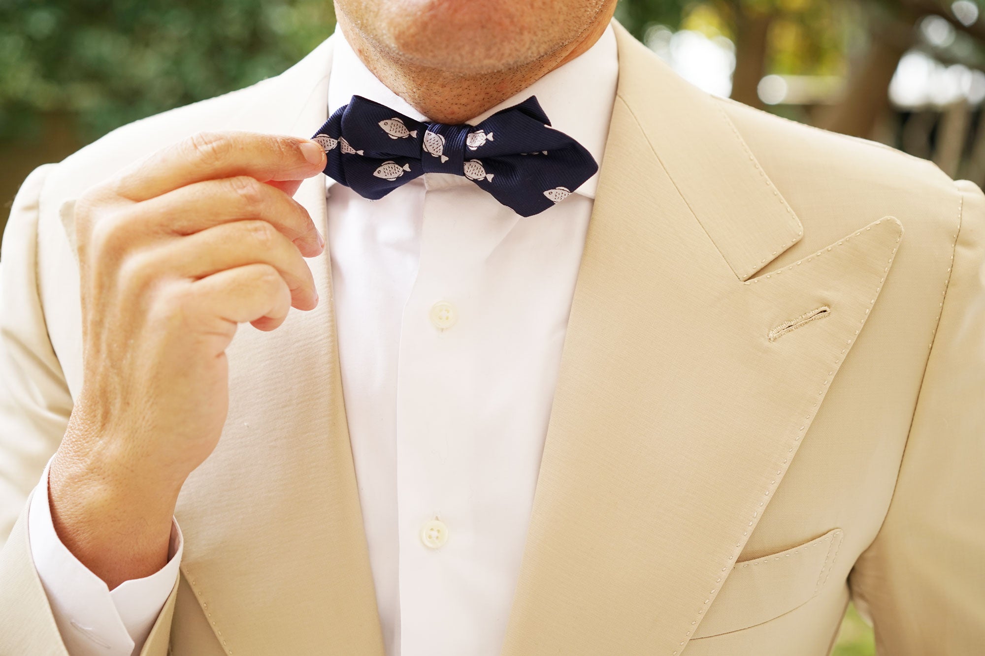 Deep Sea Fish Diamond Bow Tie