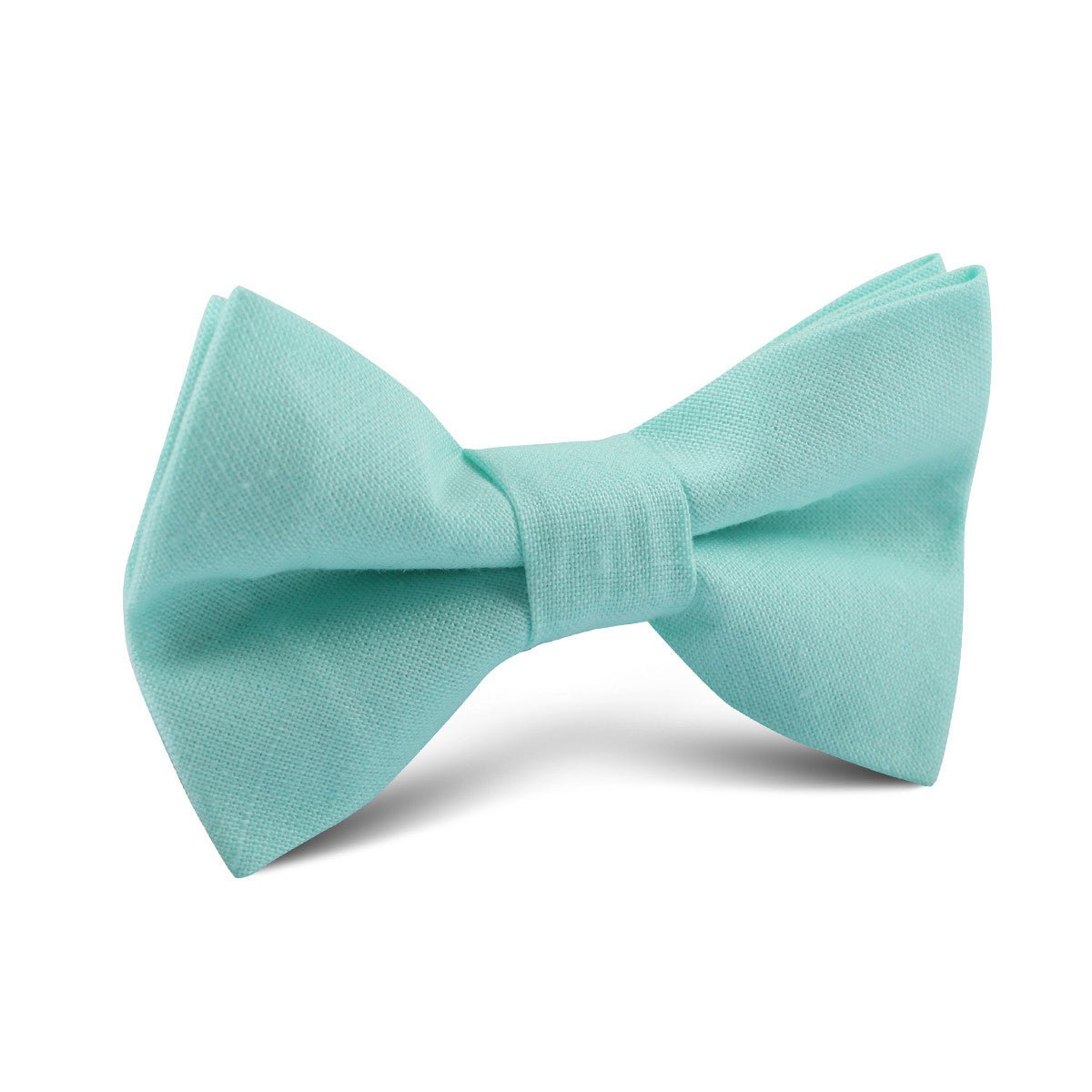 Mint Green Linen Kids Bow Tie