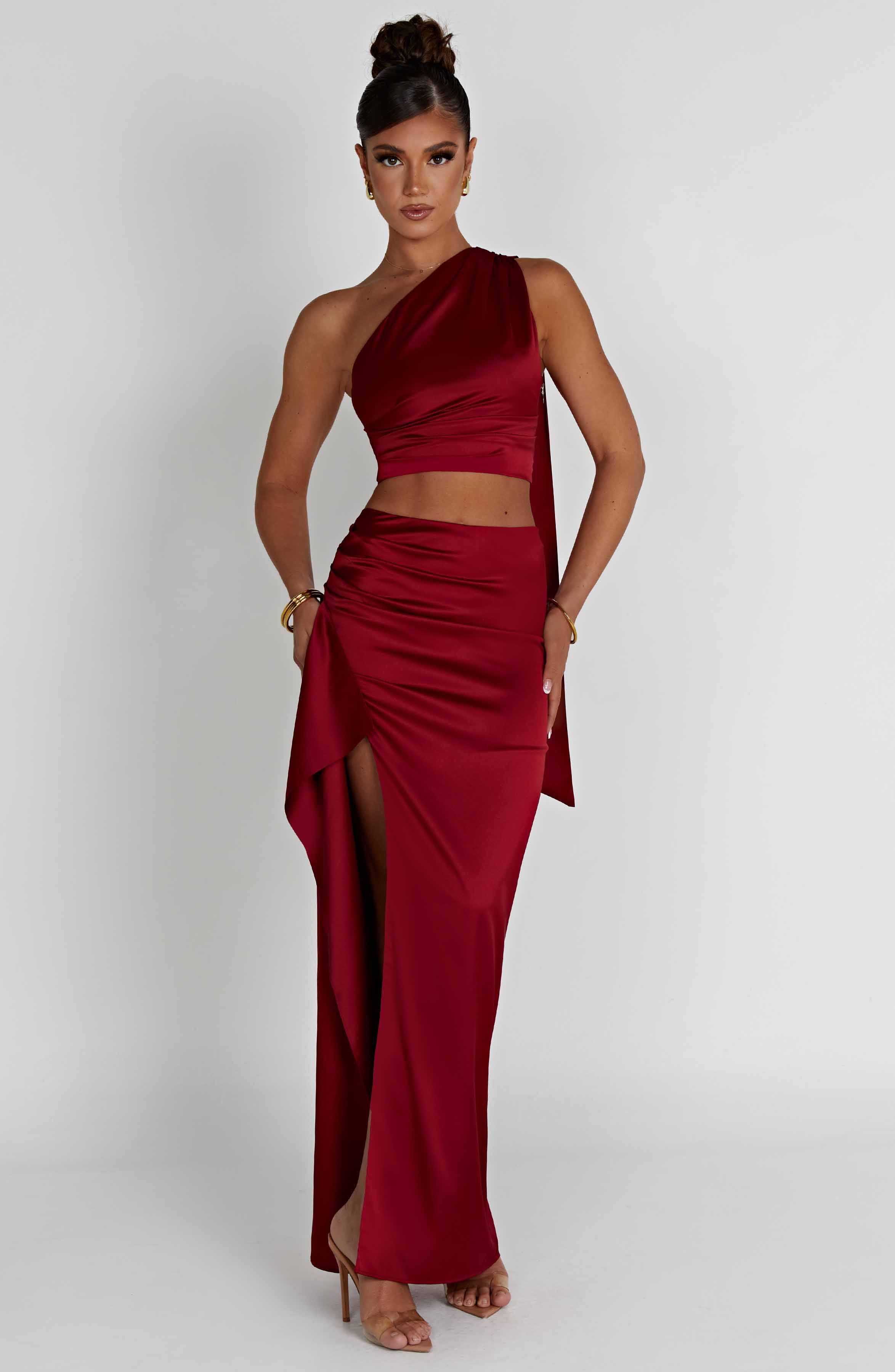 Halsey Maxi Skirt - Wine