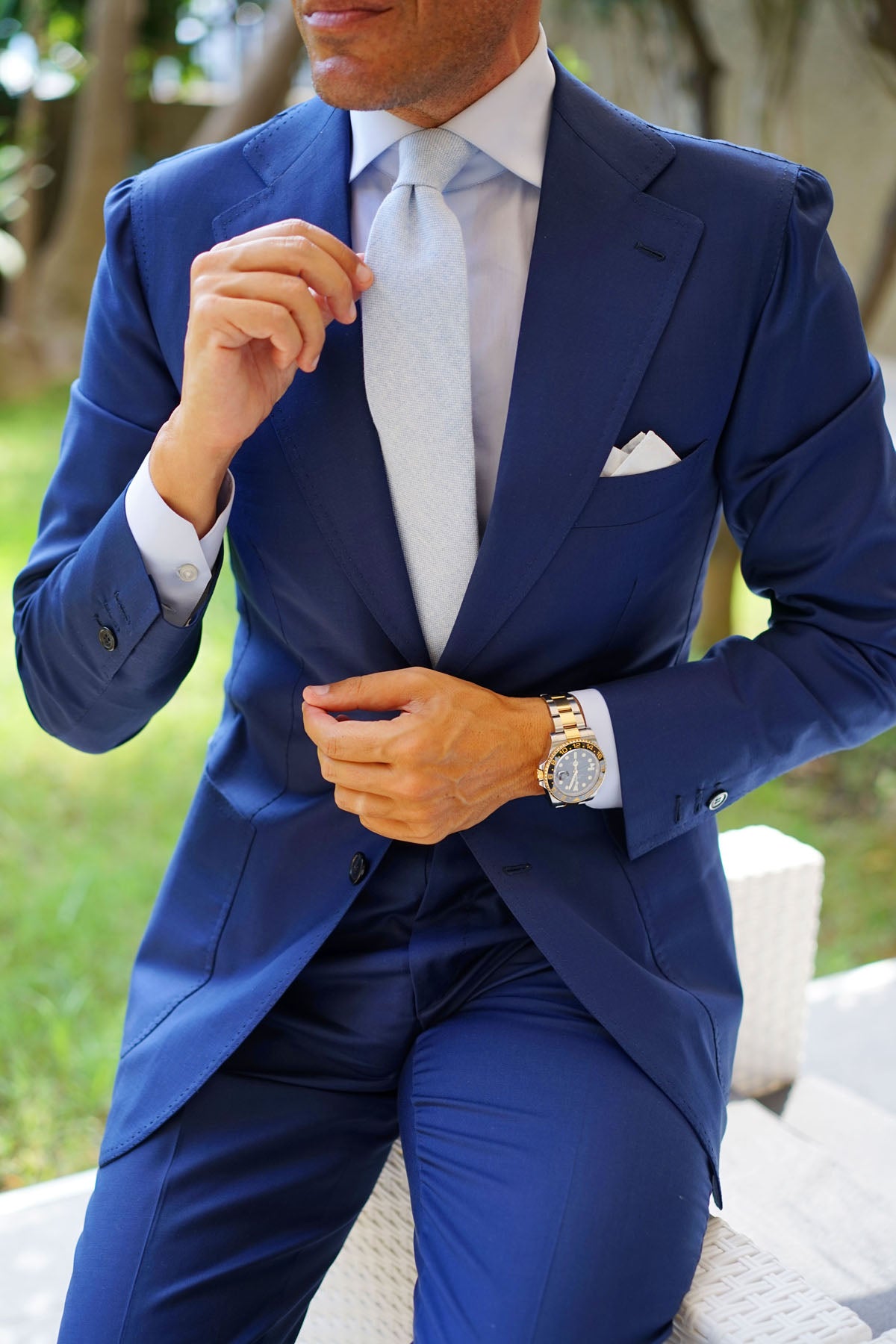 Sky Blue Donegal Linen Tie