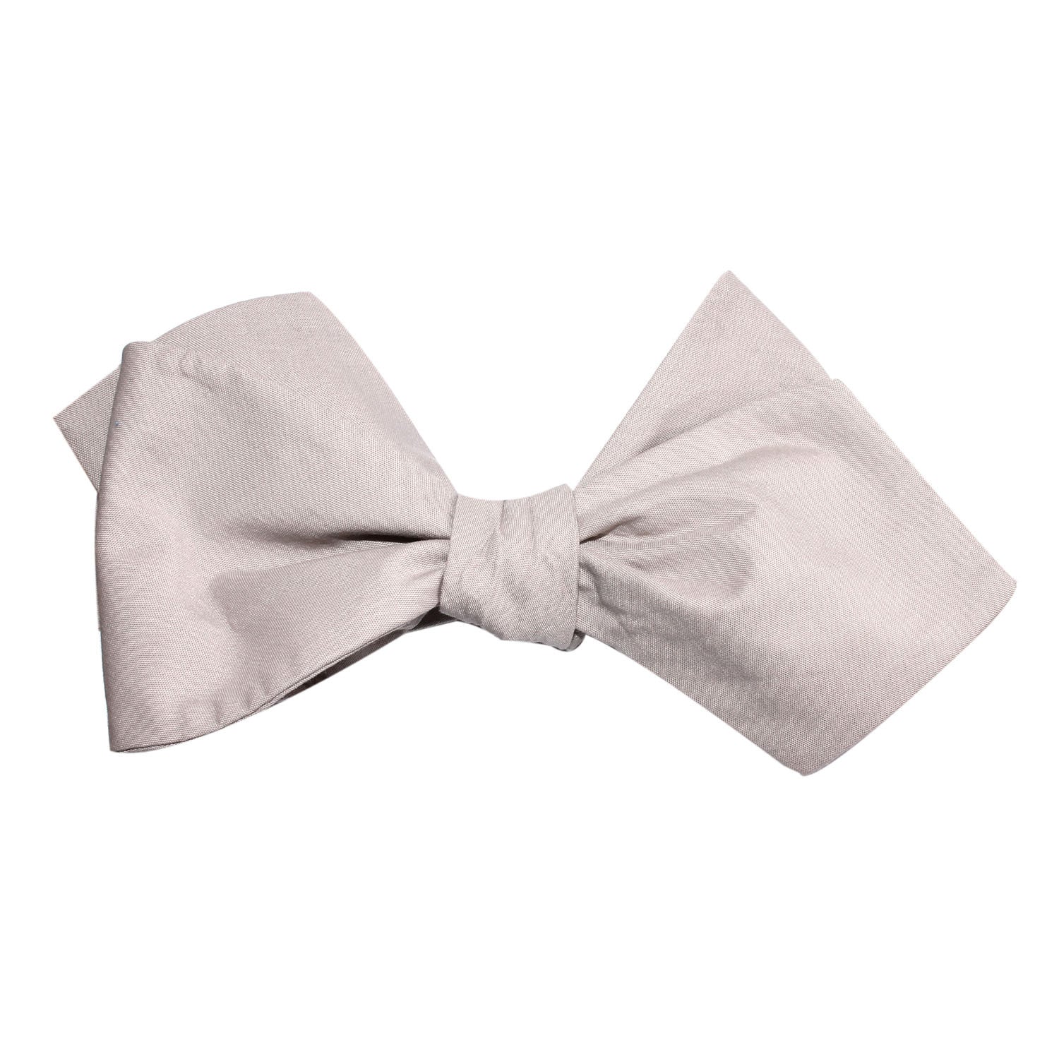 Gainsboro Light Gray Cotton Self Tie Diamond Tip Bow Tie