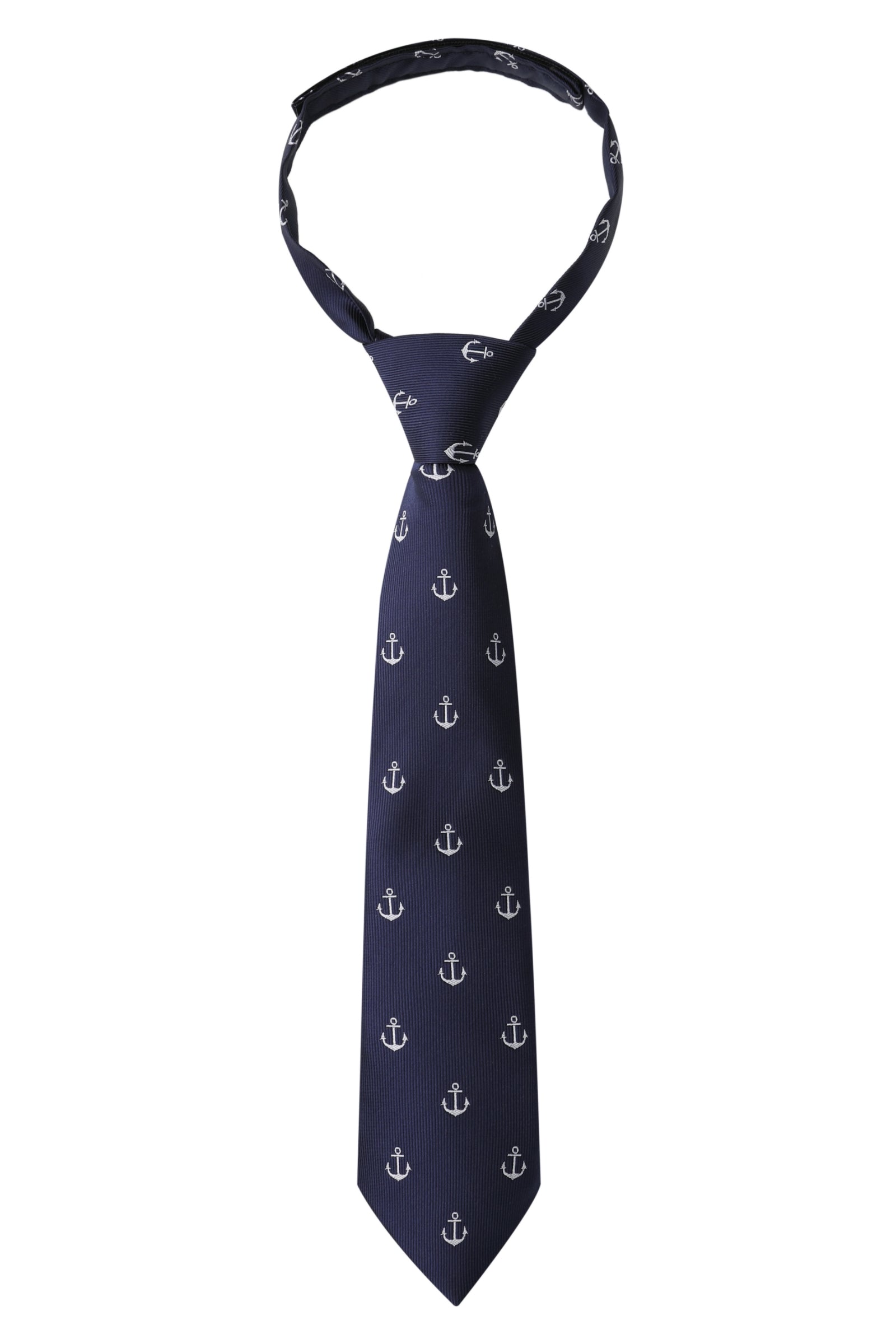 The OTAA Navy Blue Anchor Kids Necktie