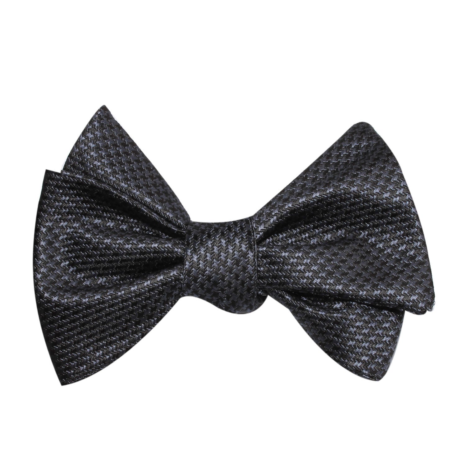 Black Houndstooth Pattern Self Tie Bow Tie