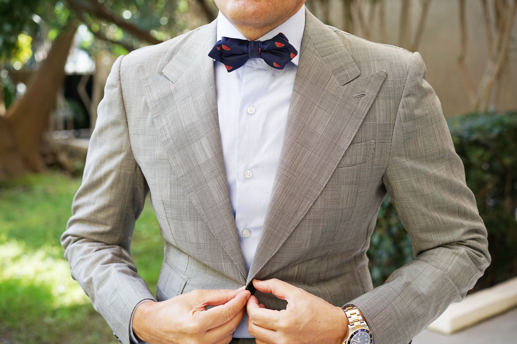 Watermelon Diamond Bow Tie