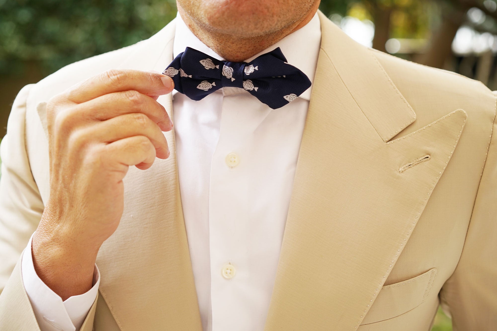 Deep Sea Fish Diamond Bow Tie