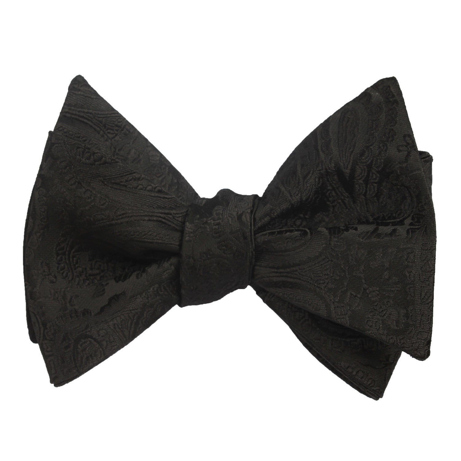 Paisley Midnight Black Self Tie Bow Tie