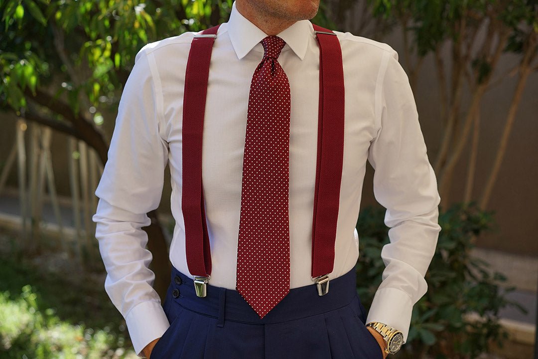 Burgundy Suspender Braces