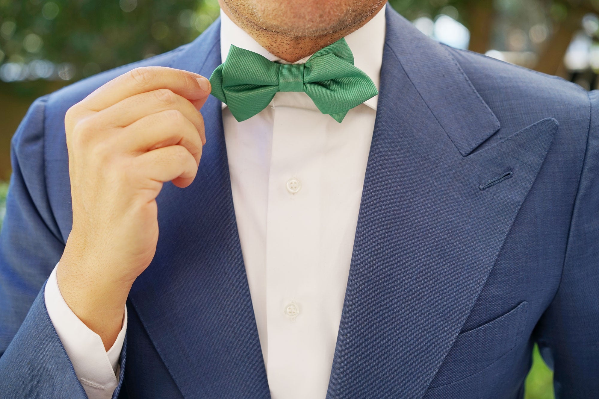 Brazilian Green Diamond Bow Tie