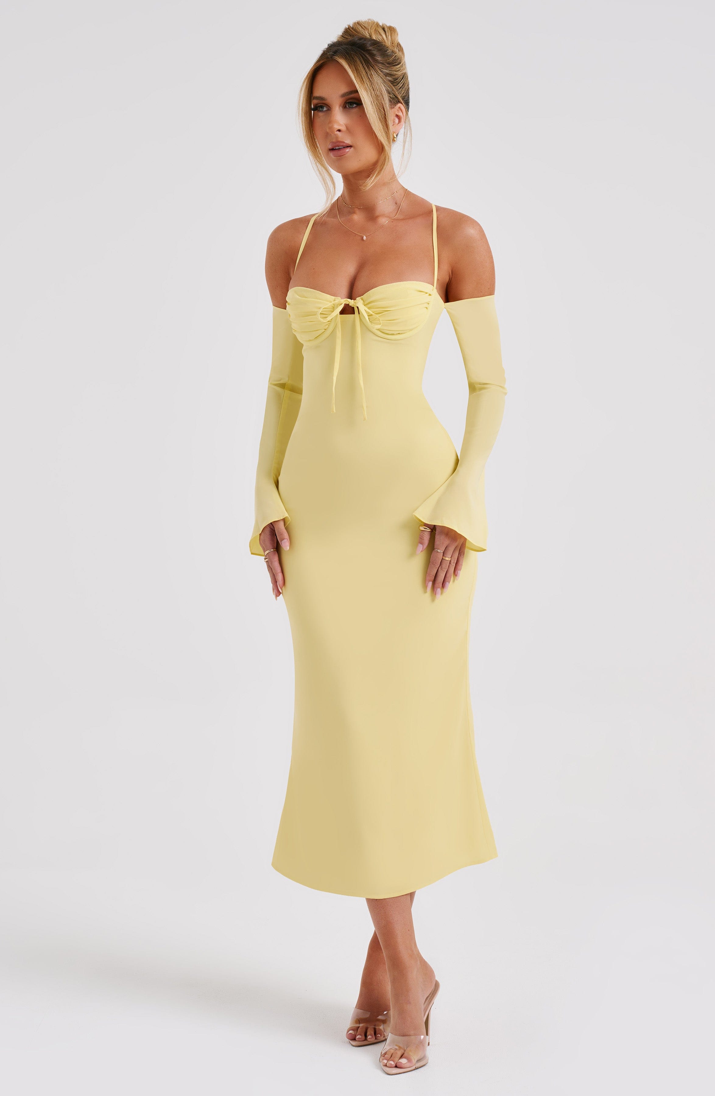 Dulce Midi Dress - Lemon