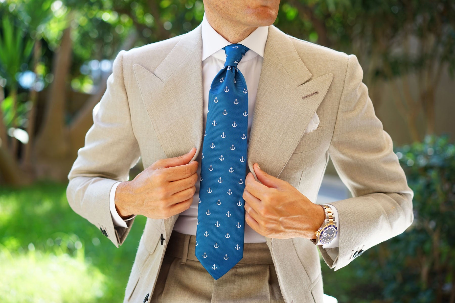 The OTAA Teal Blue Anchor Necktie