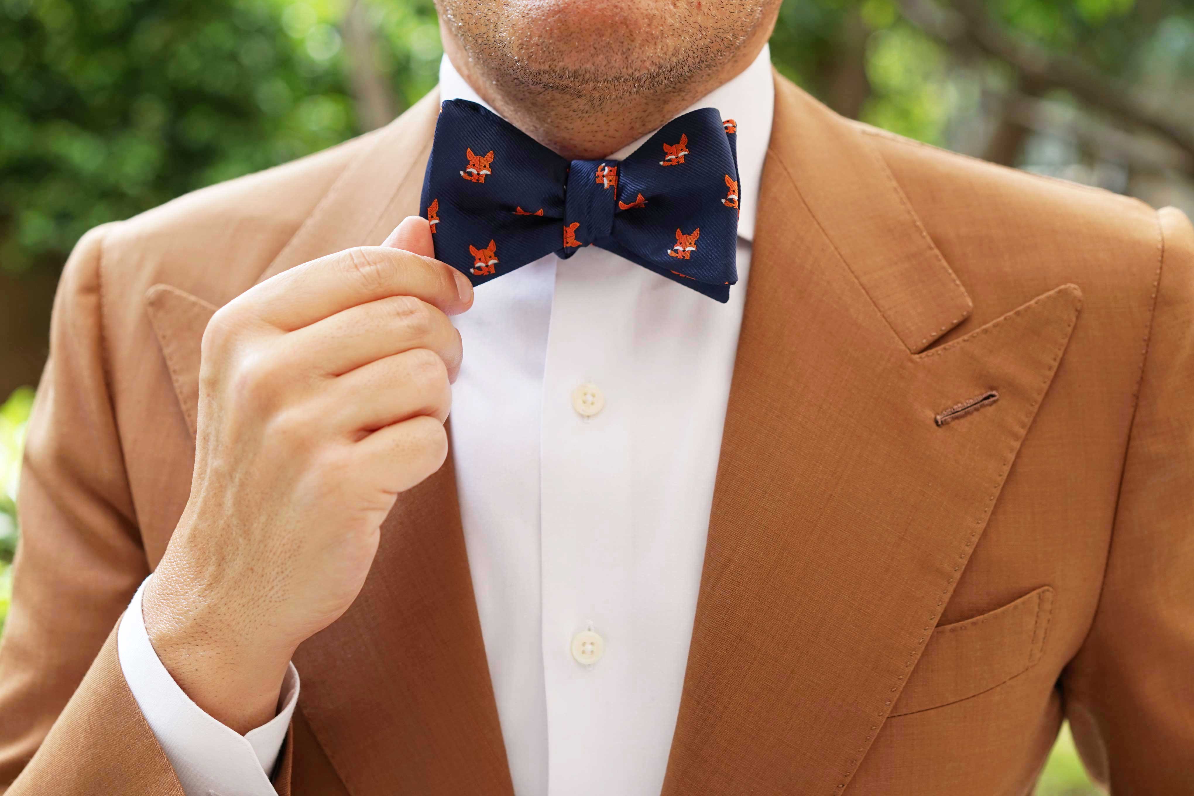 North American Kit Fox Self Bow Tie