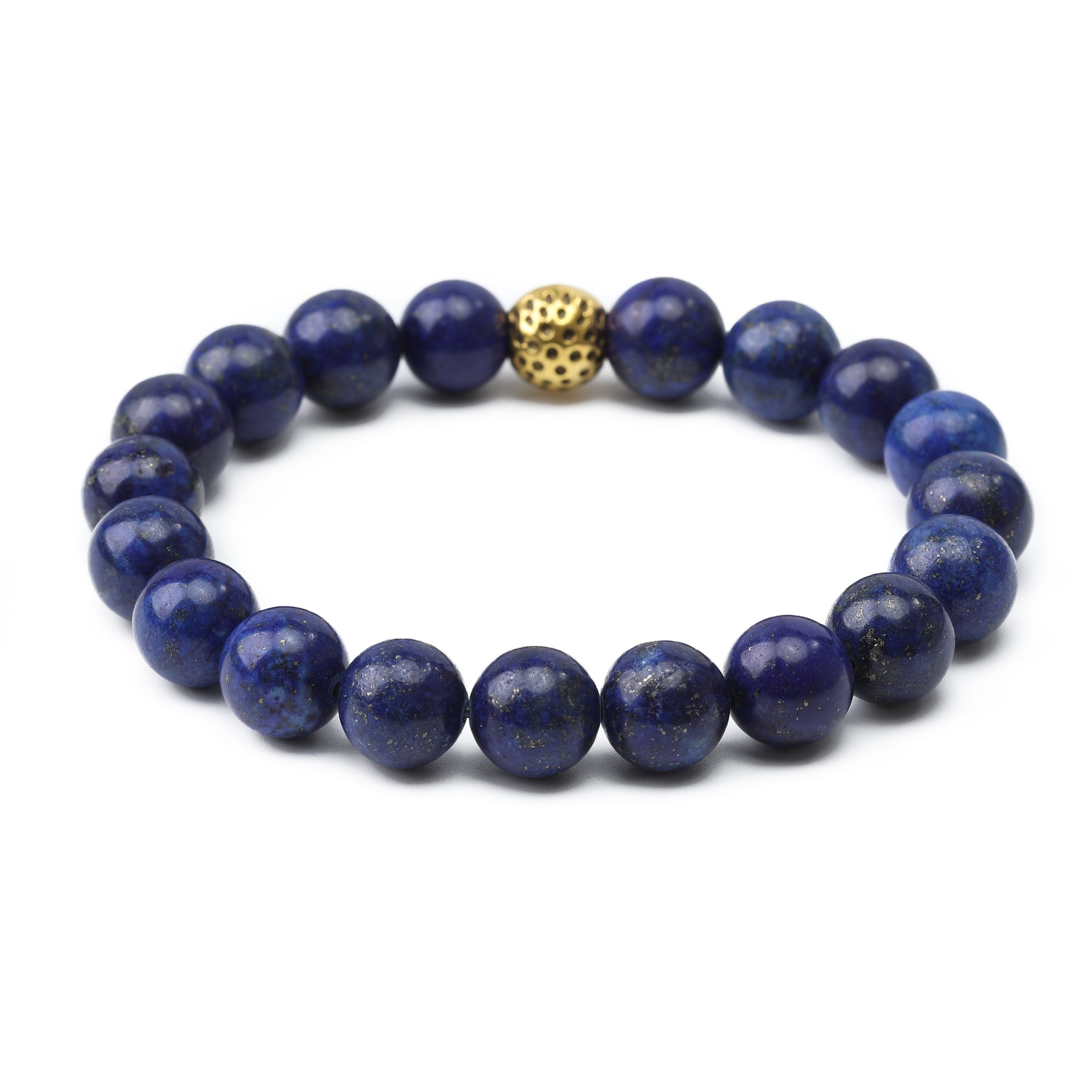 Lapis Lazuli Gold Lava Bracelet