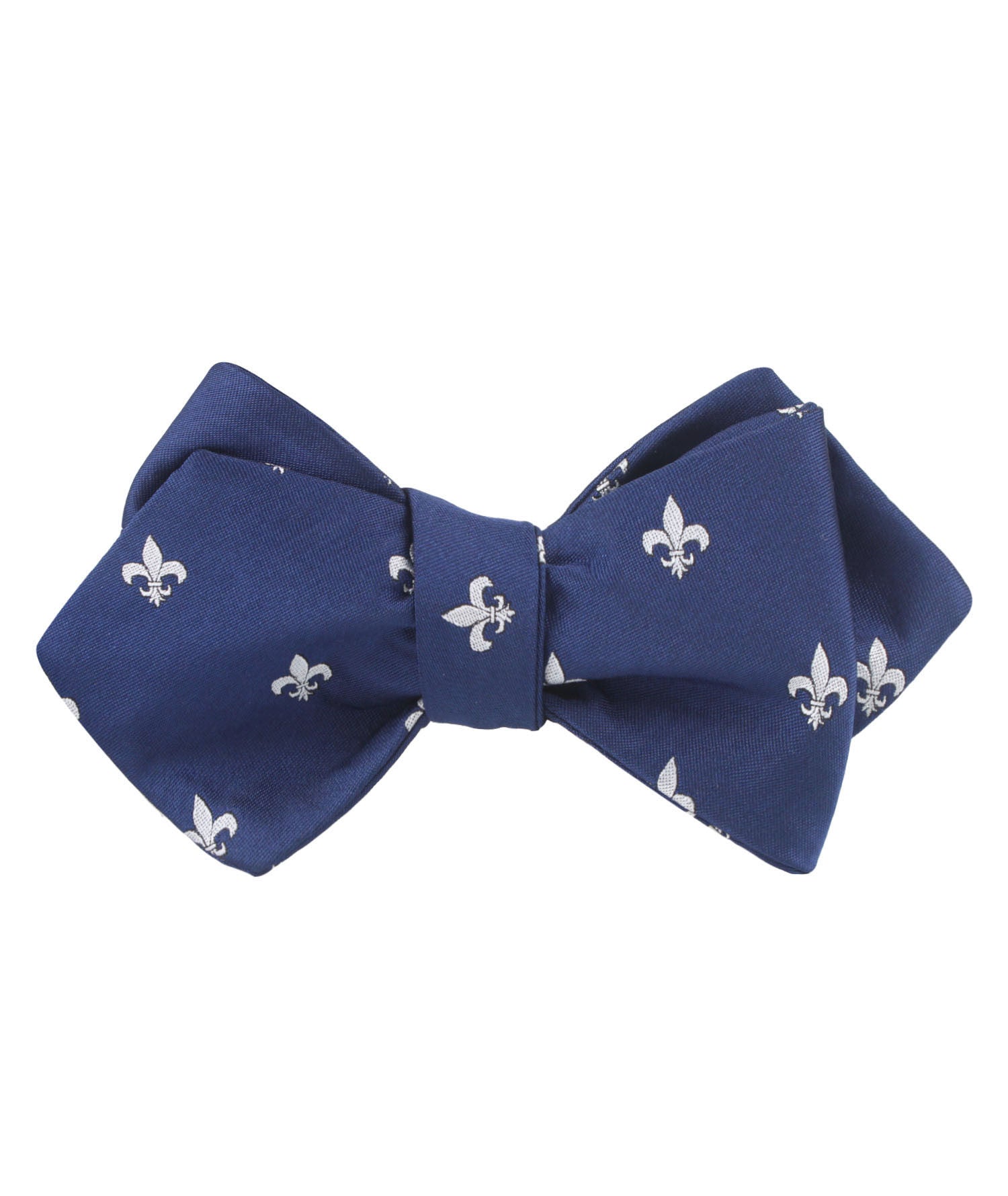 Fleur De Lis Diamond Self Bow Tie