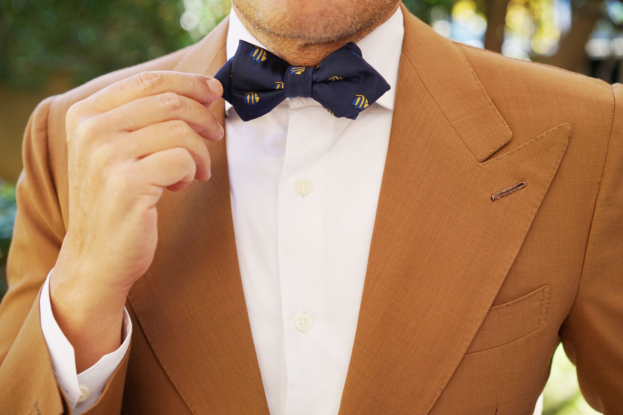 Tropical Fijian Fish Diamond Bow Tie