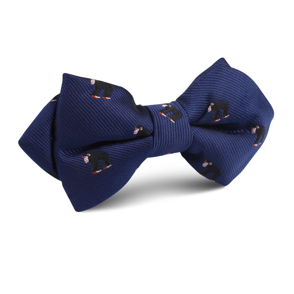 Chimpanzee Monkey Diamond Bow Tie