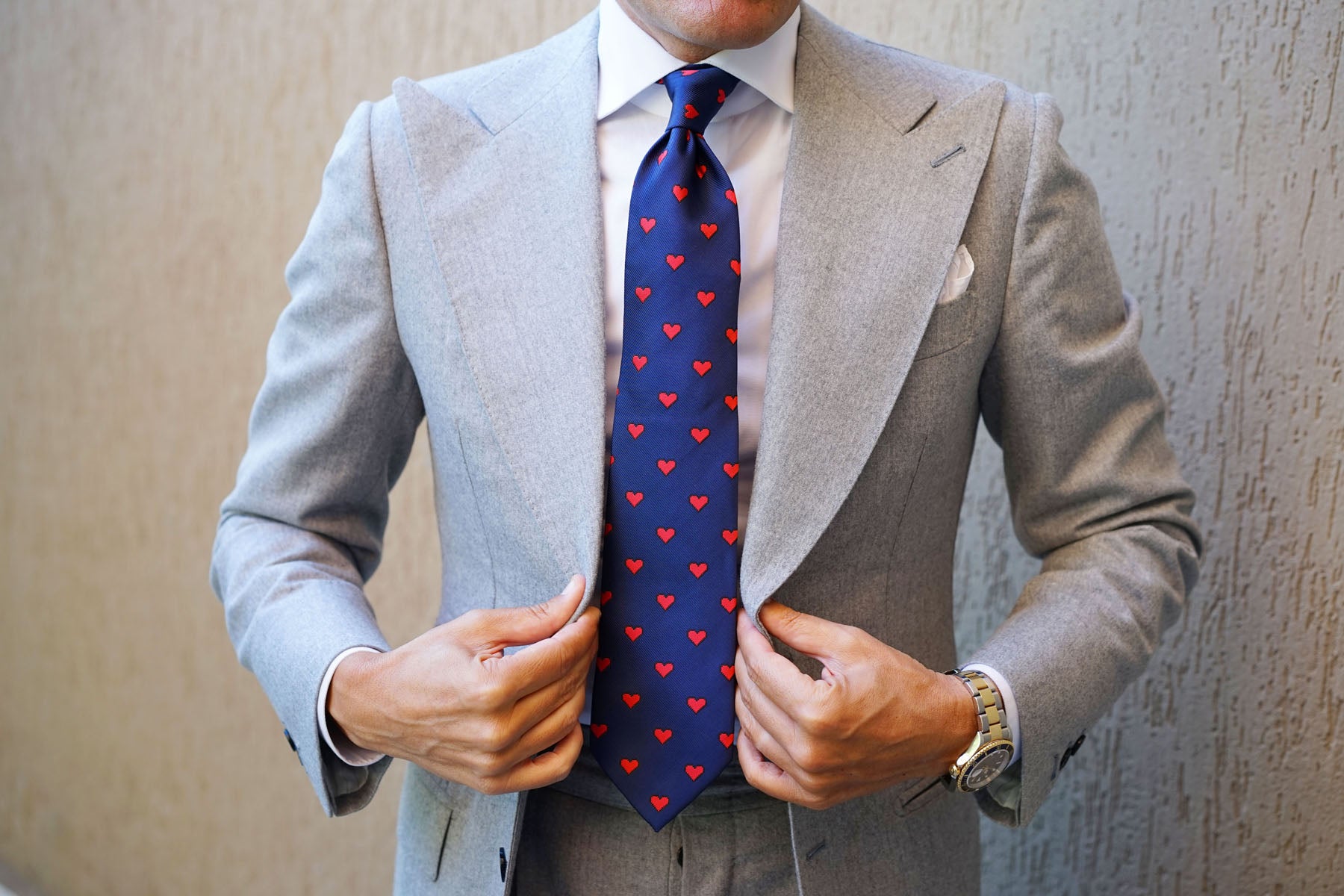 Pixel Love Heart Necktie