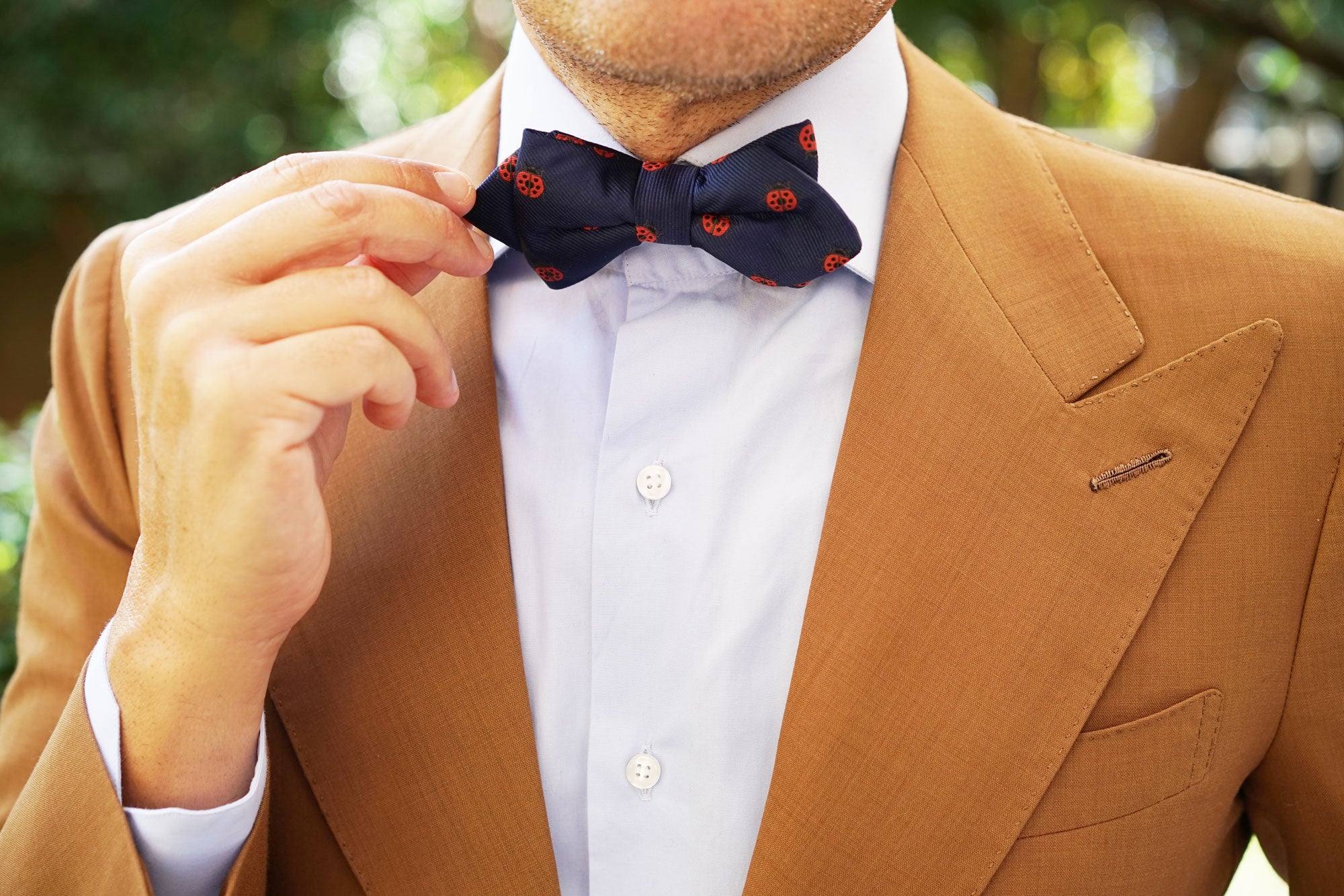 Ladybird Beetle Diamond Bow Tie