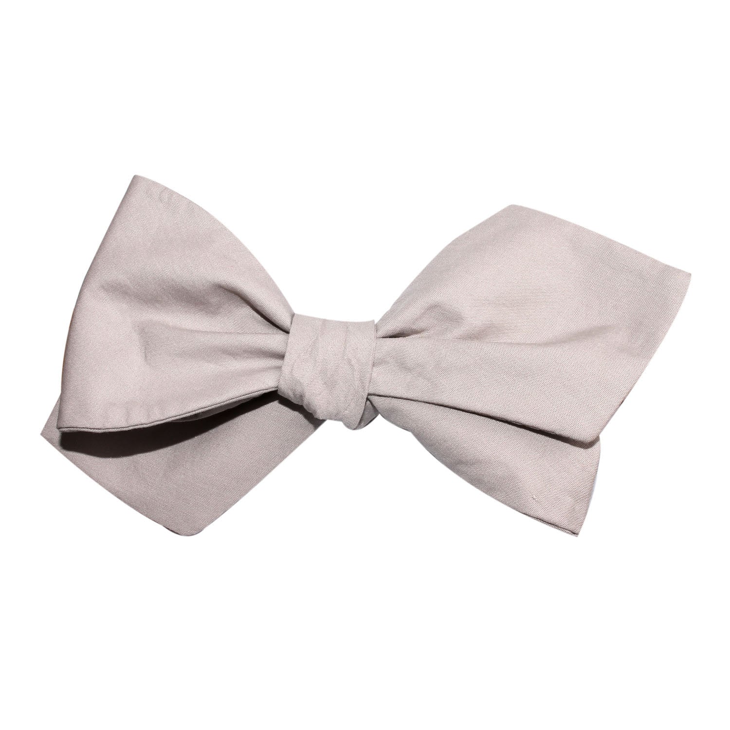 Gainsboro Light Gray Cotton Self Tie Diamond Tip Bow Tie