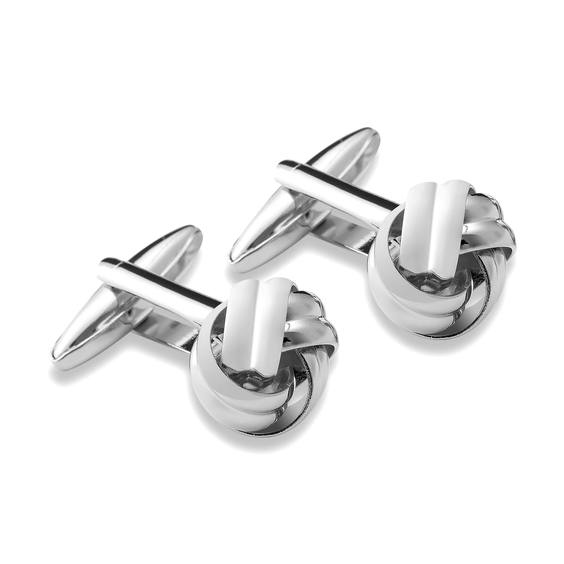 Silver Elegance Knot Cufflinks