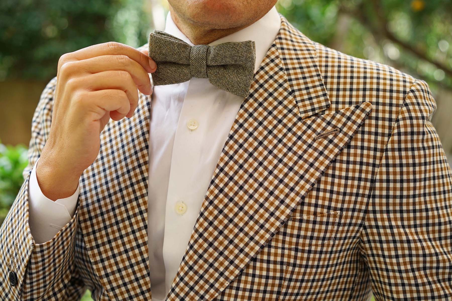 Southdown Donegal Green Wool Bow Tie