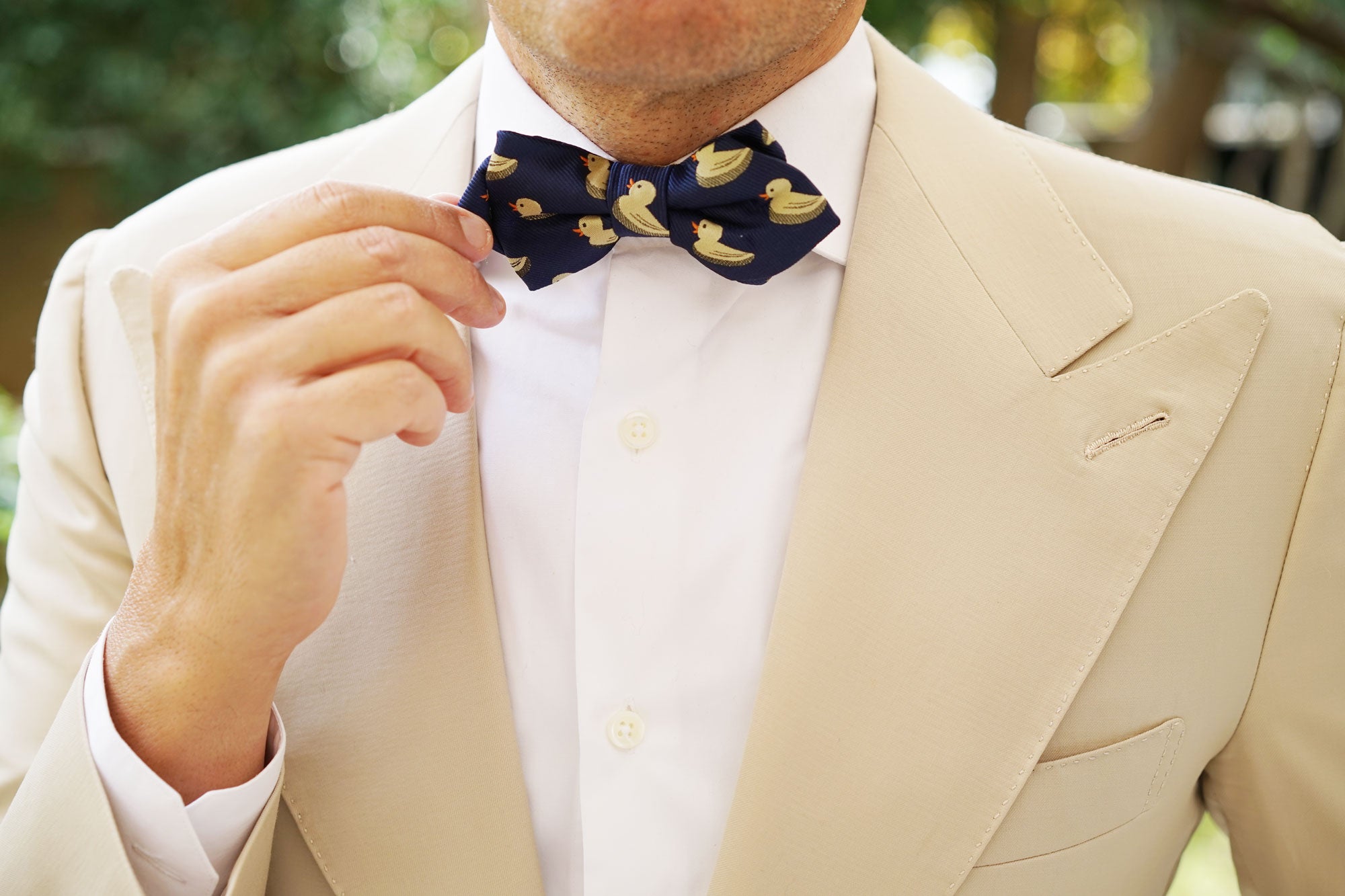 Yellow Duck Diamond Bow Tie