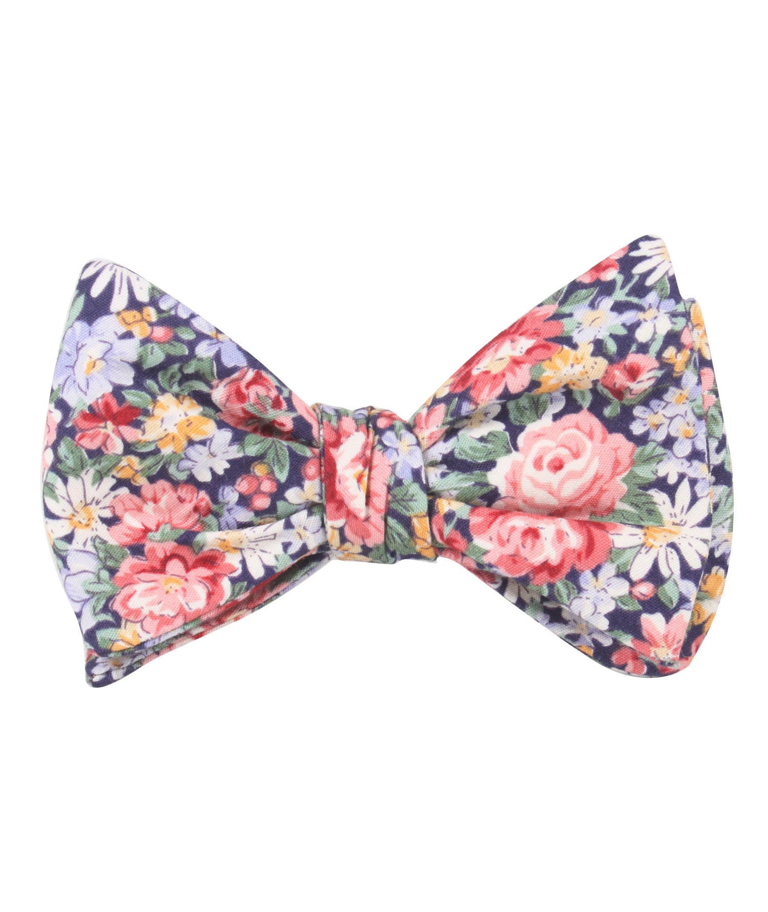 Pink Chrysanthemum Floral Self Bow Tie