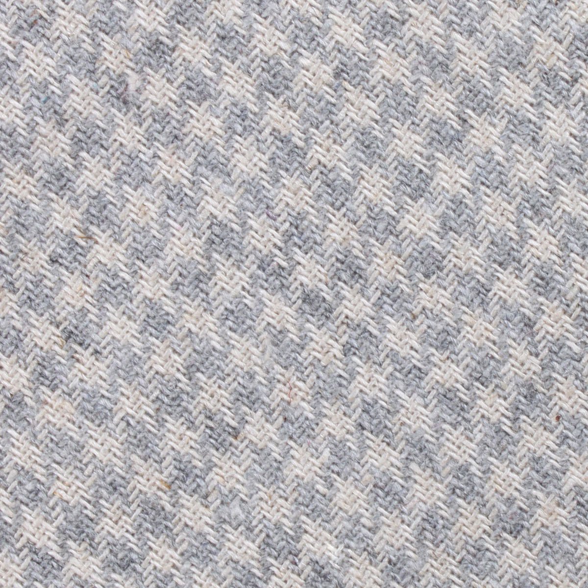 Gray Houndstooth Khaki Linen Tie