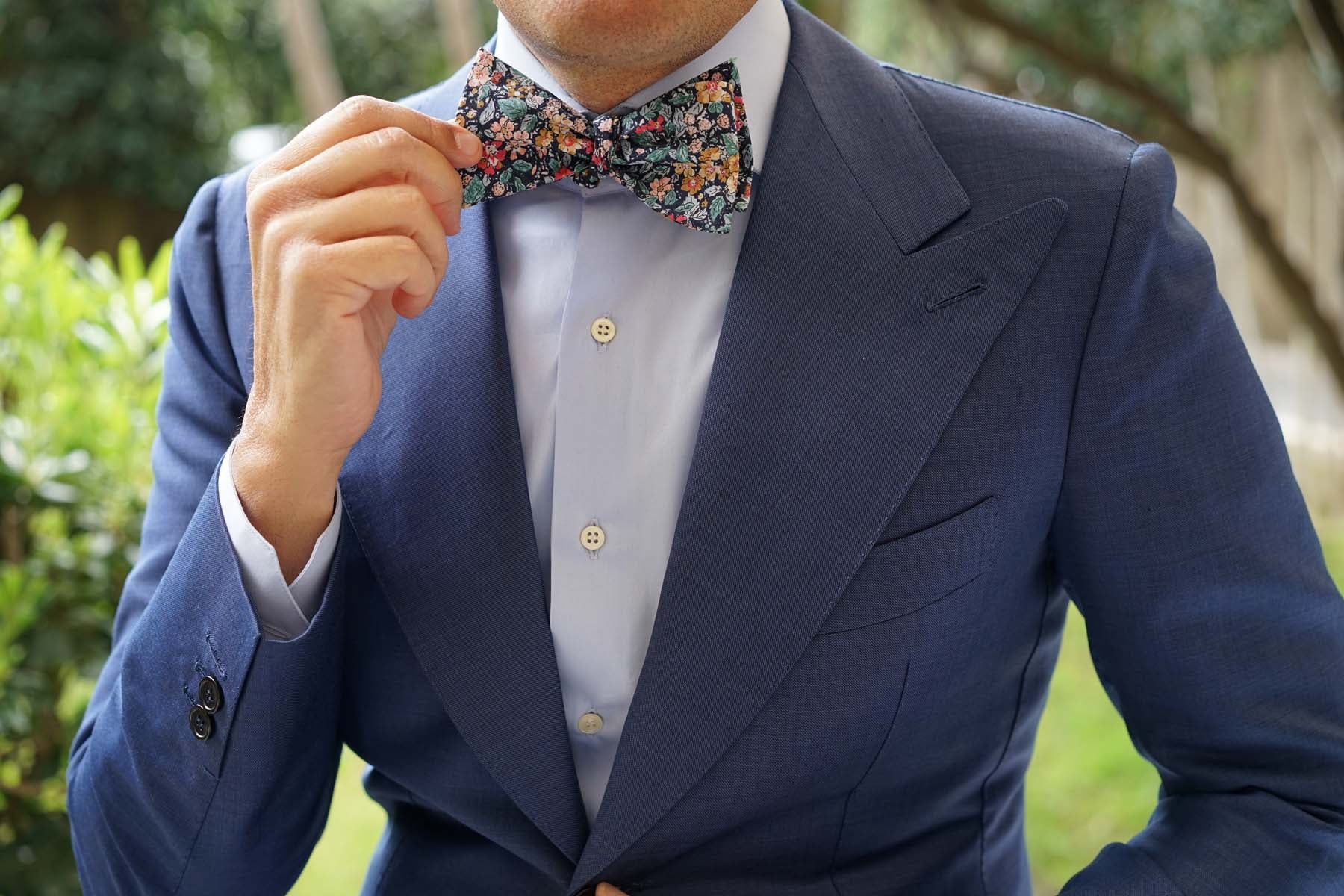 Stura Di Lanzo Floral Self Bow Tie