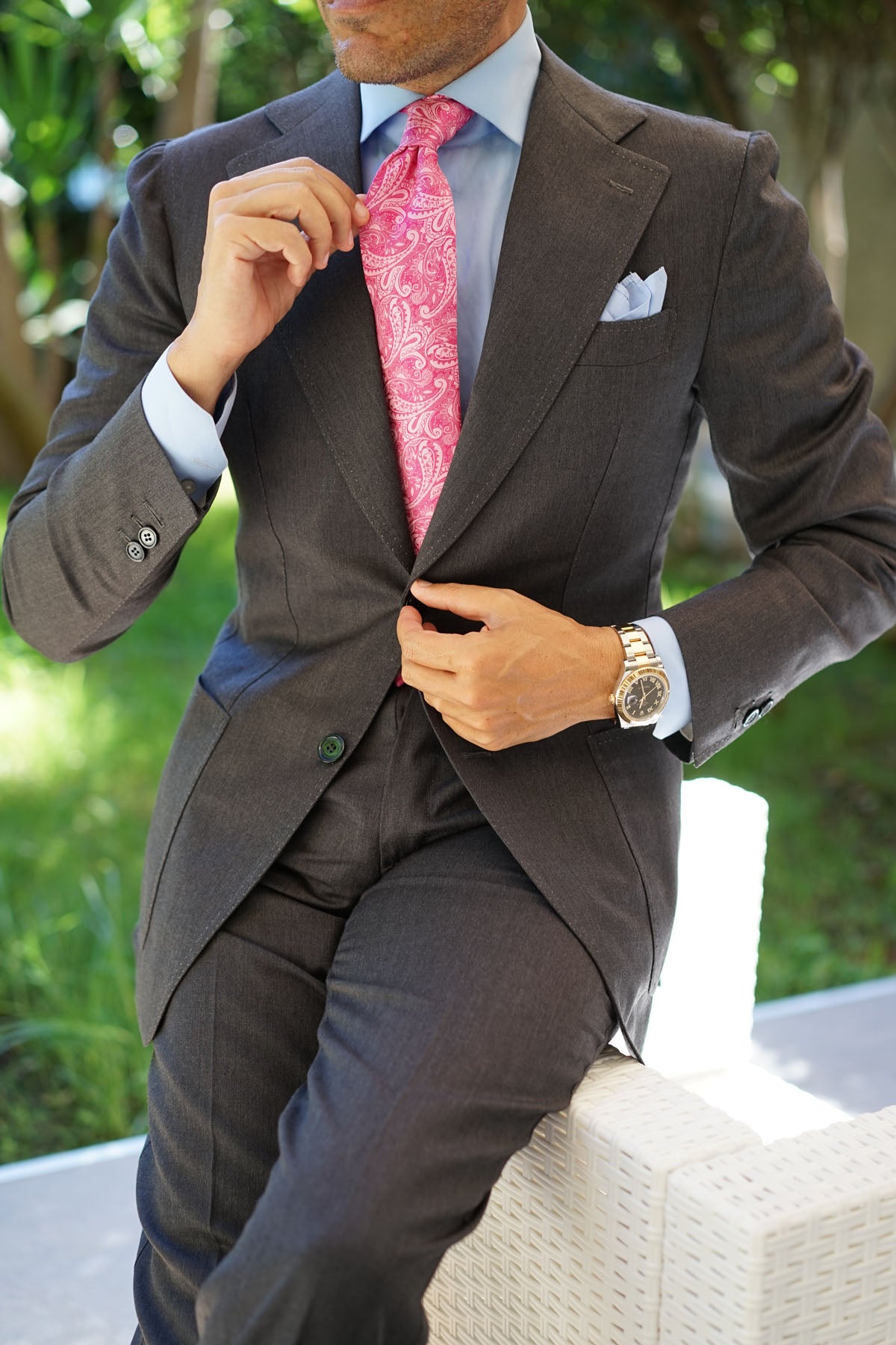 Paisley Pink Tie