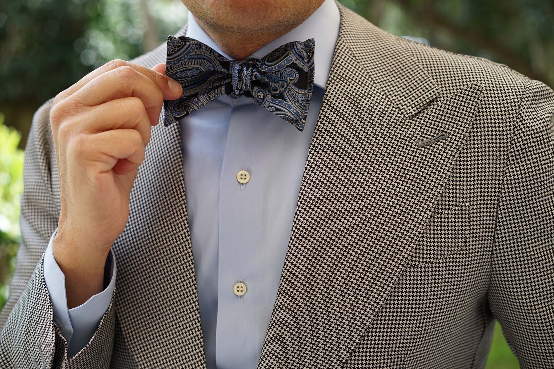 Paisley Blue - Bow Tie (Untied)