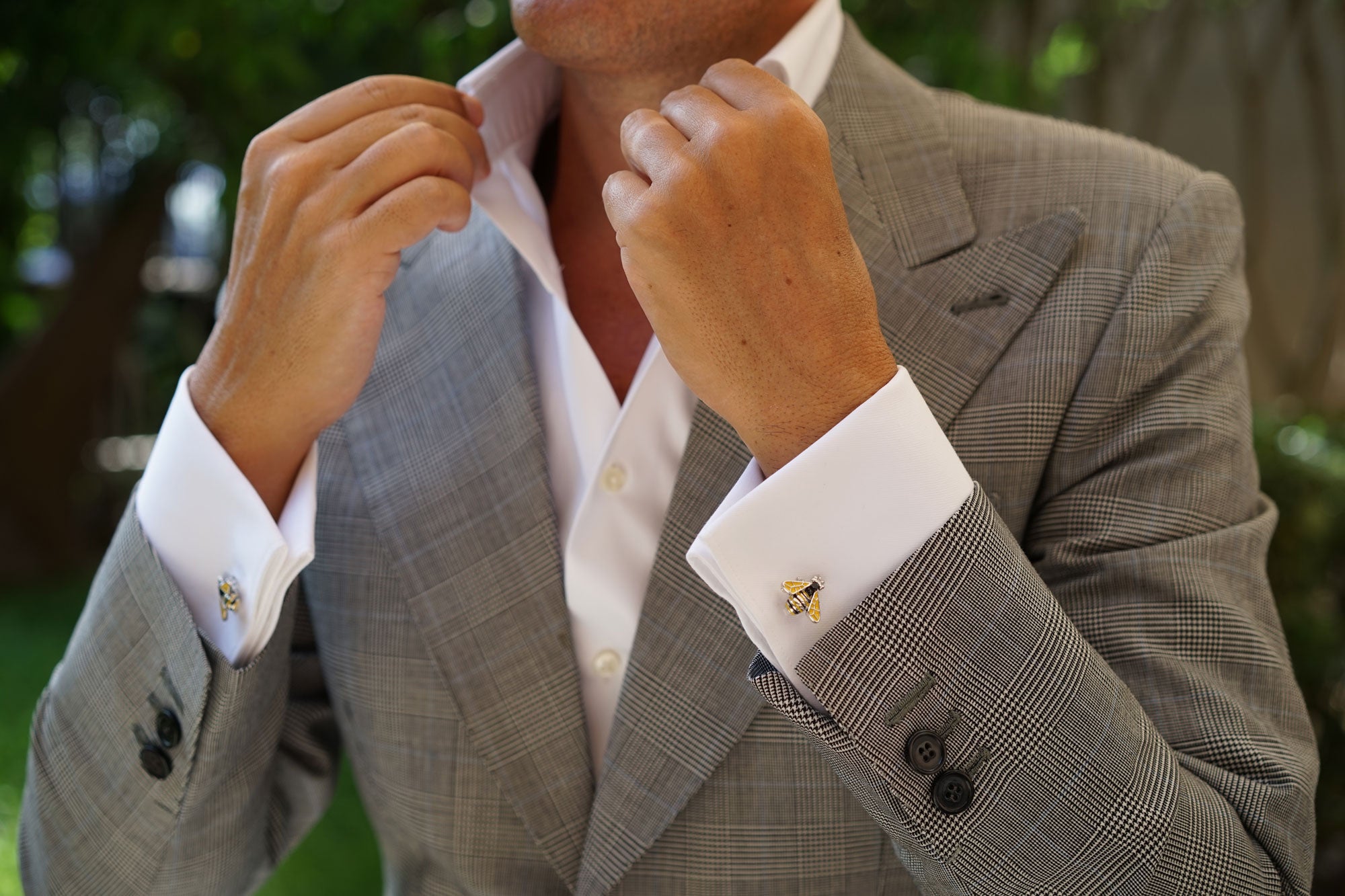 Yellow Bumble Bee Cufflinks