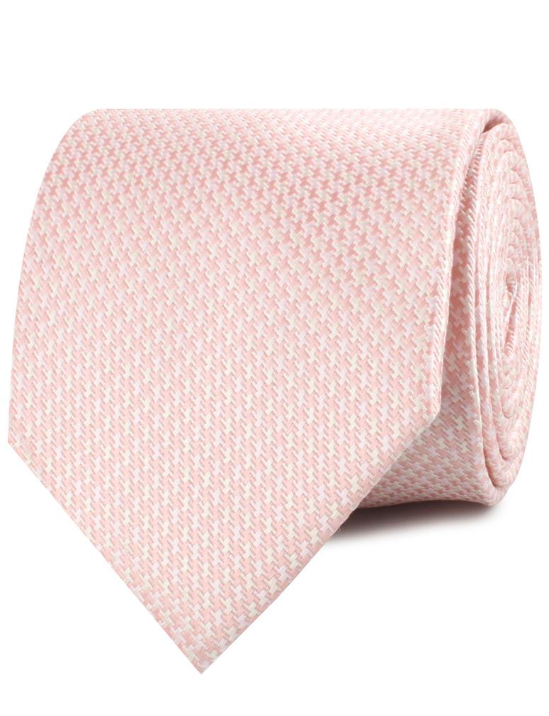 Blush Pink Houndstooth Necktie