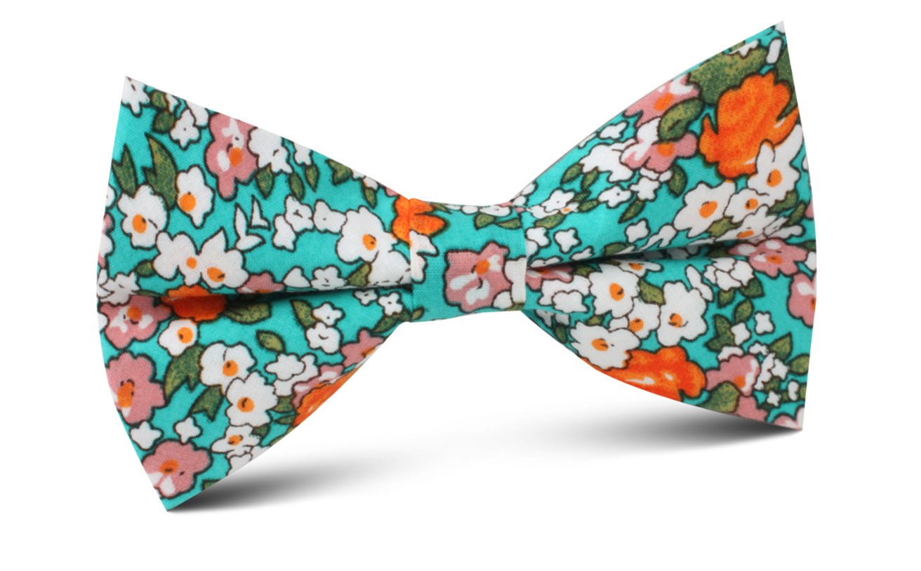 British Virgin Island Floral Bow Tie